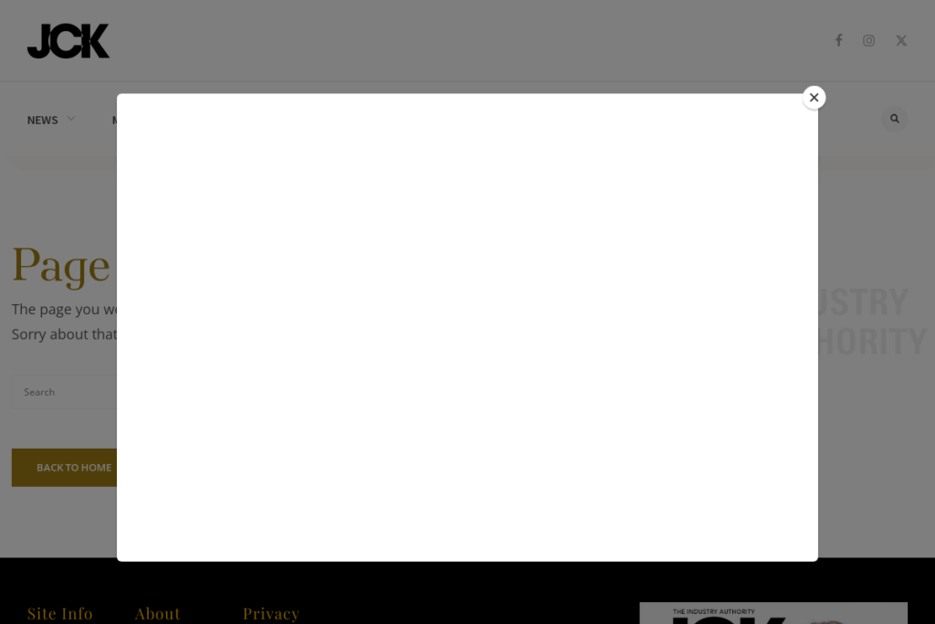 Screenshot of www.jckonline.com