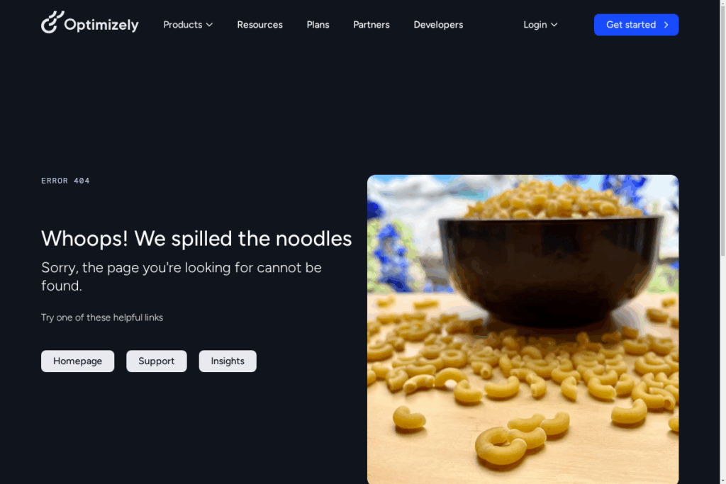 Screenshot of www.optimizely.com