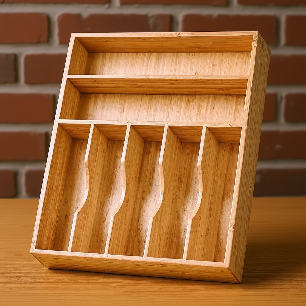 Umilife Bamboo Kitchen Drawer Organizer