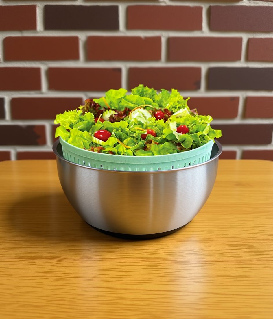 VVAKAM 5.3QT Stainless Steel Salad Spinner