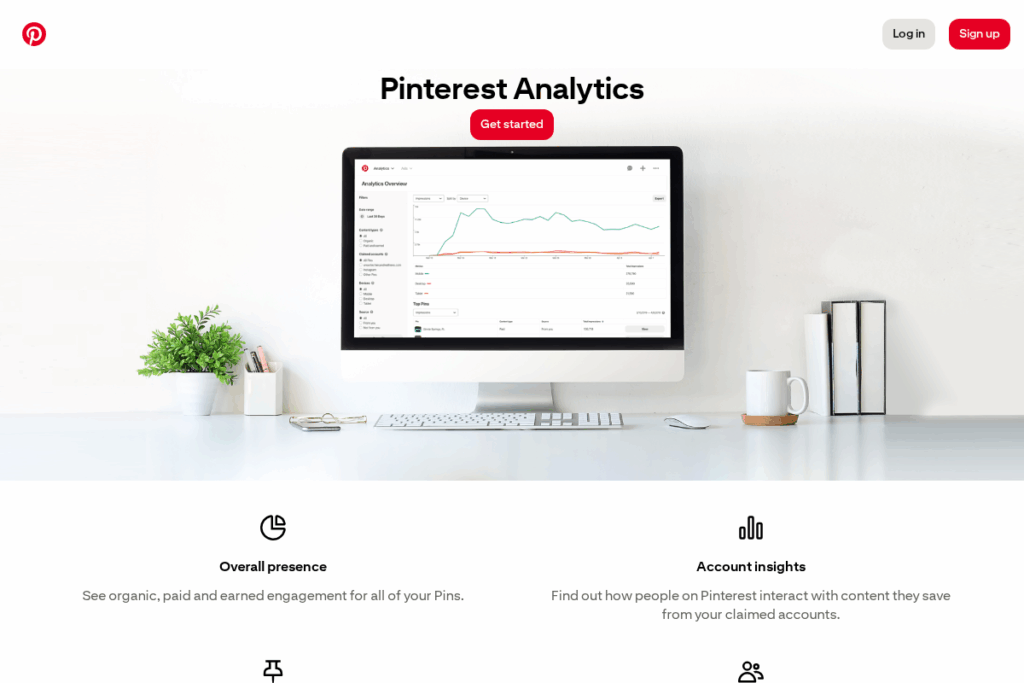 Screenshot of analytics.pinterest.com
