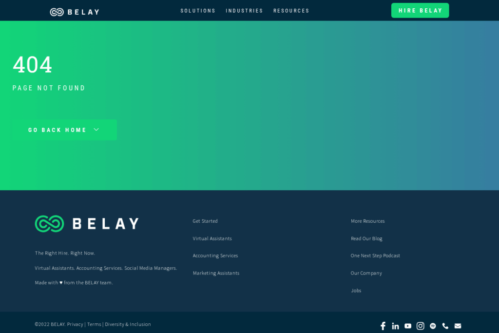 Screenshot of belaysolutions.com