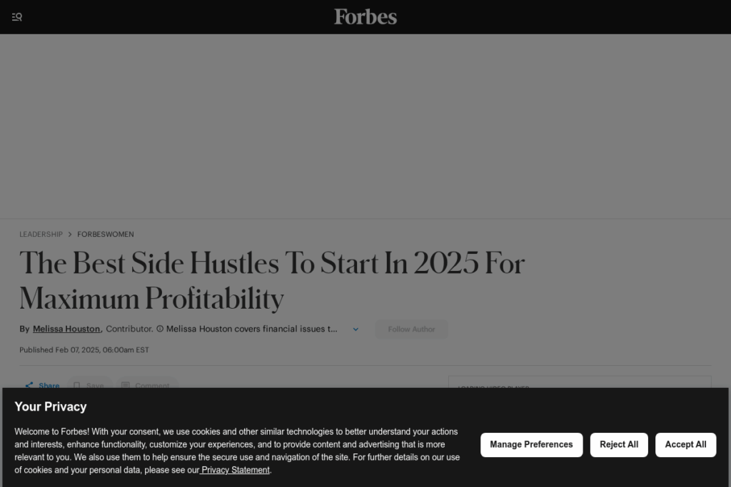Screenshot of forbes.com