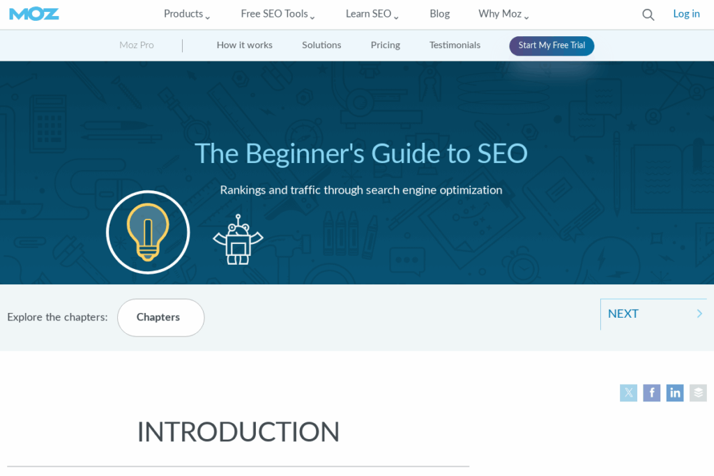 Screenshot of moz.com