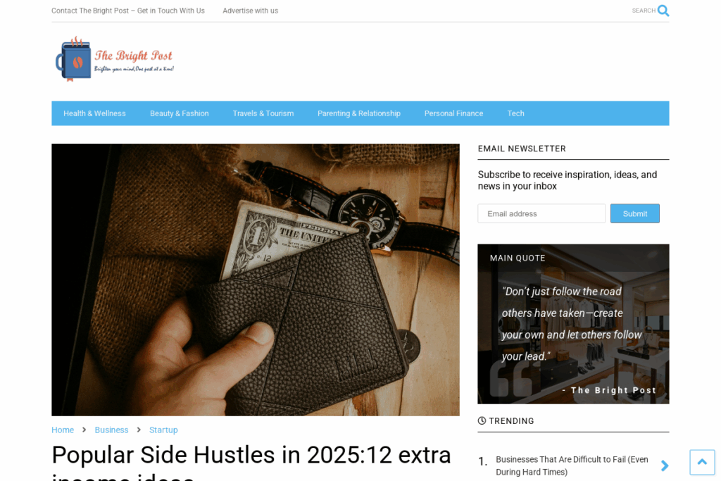 Screenshot of thebrightpost.com