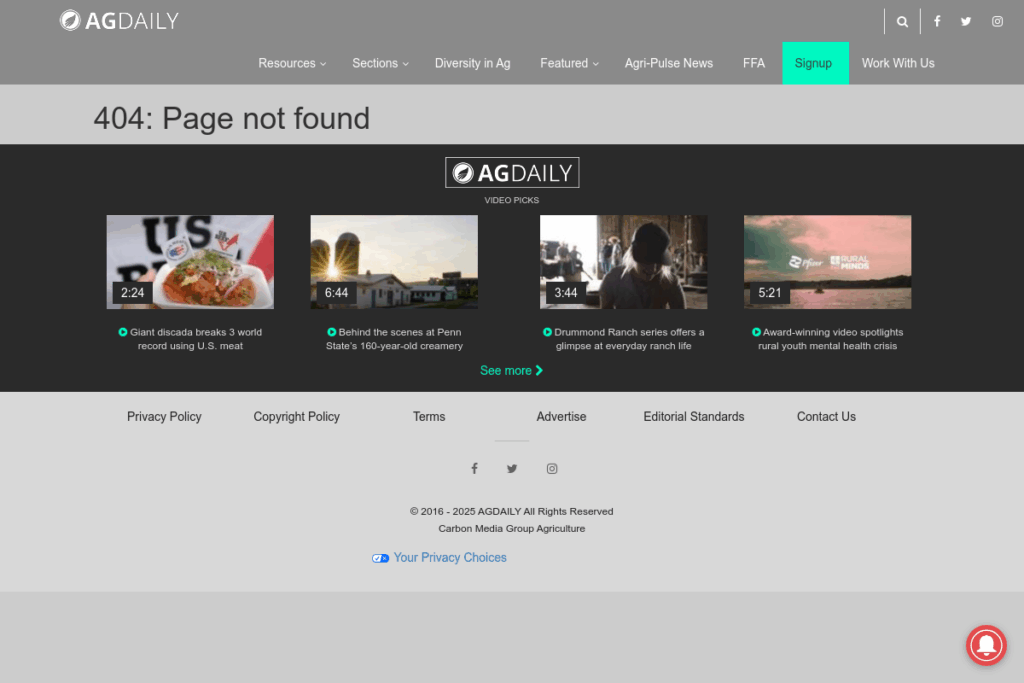 Screenshot of www.agdaily.com