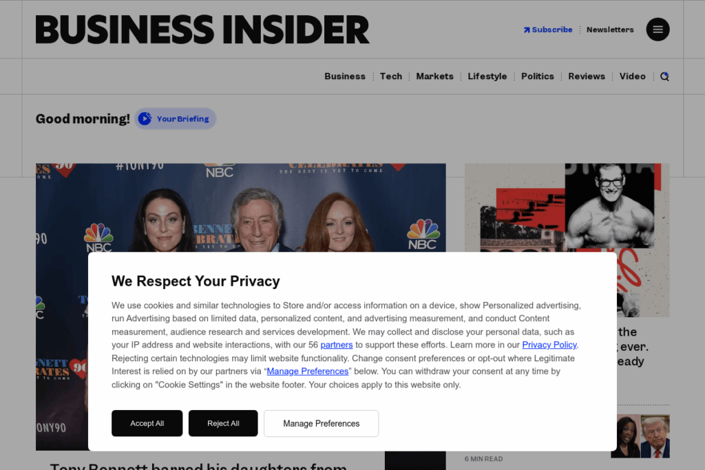Screenshot of www.businessinsider.com