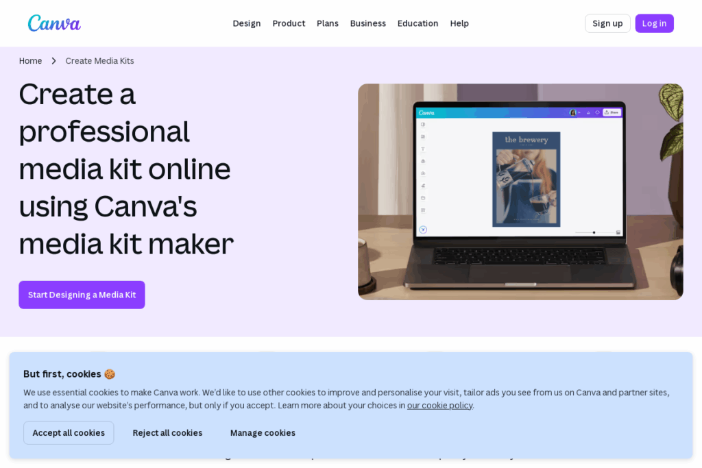 Screenshot of www.canva.com