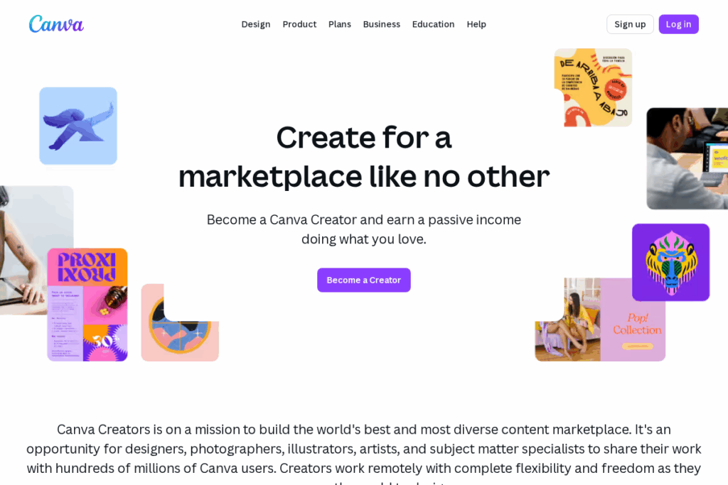 Screenshot of www.canva.com