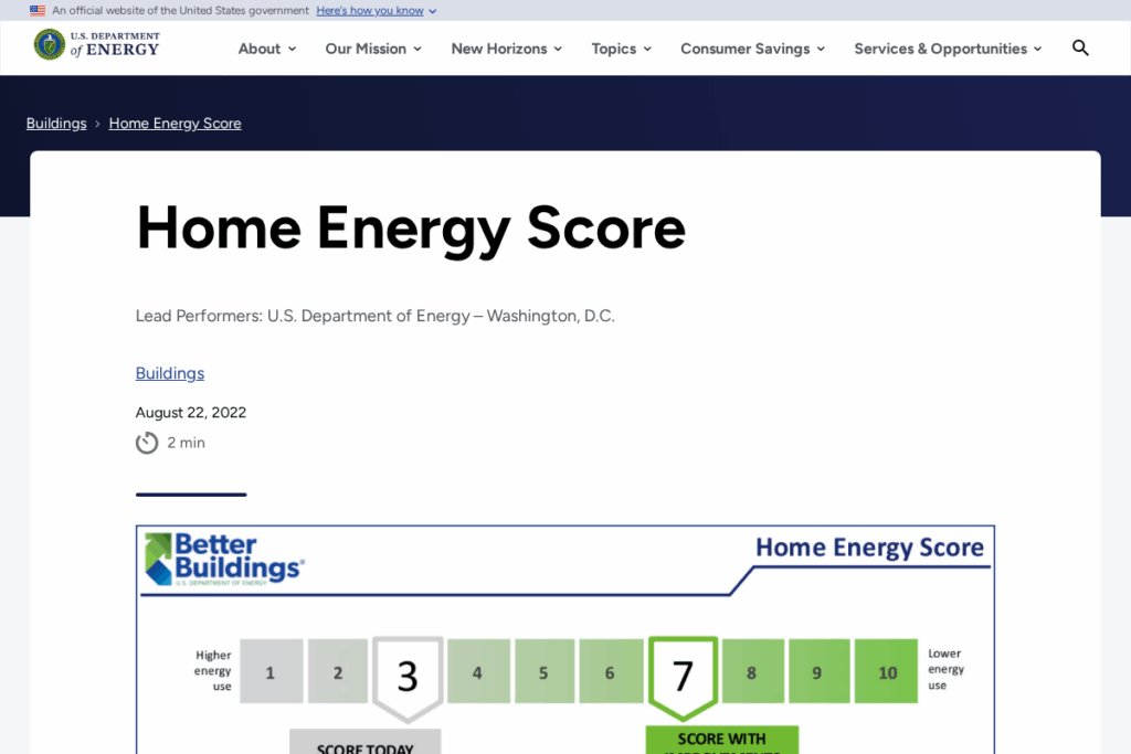 Screenshot of www.energy.gov