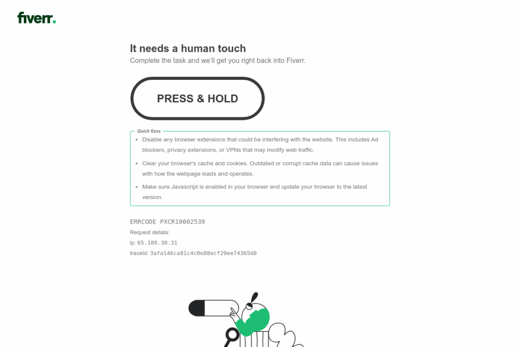 Screenshot of www.fiverr.com