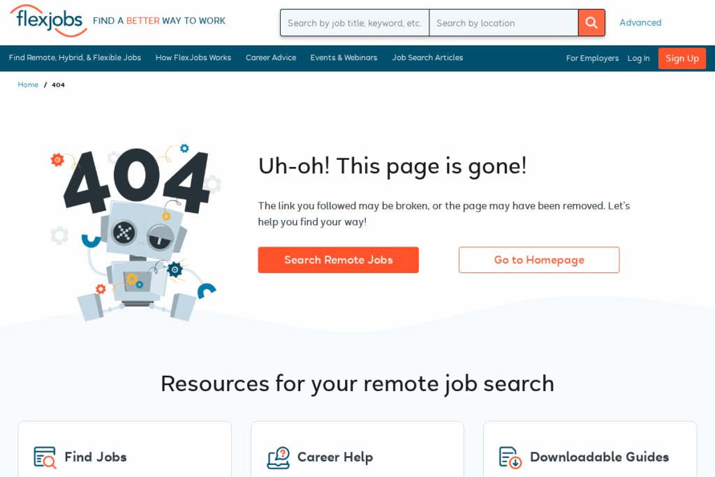 Screenshot of www.flexjobs.com