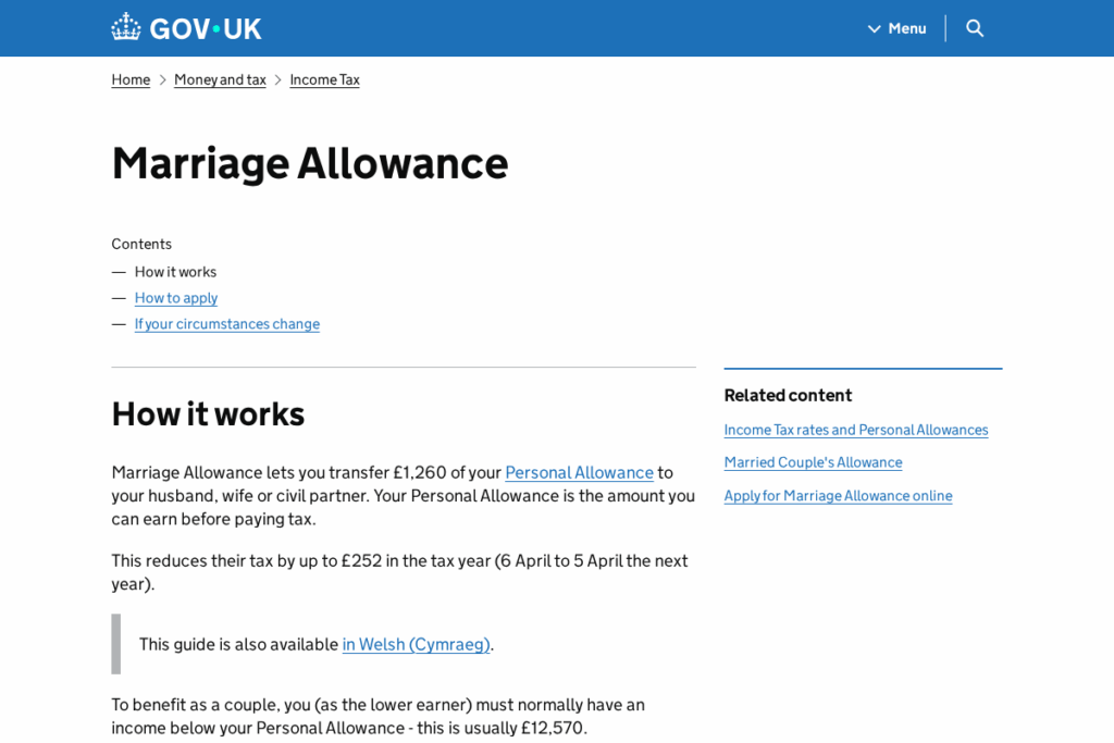 Screenshot of www.gov.uk