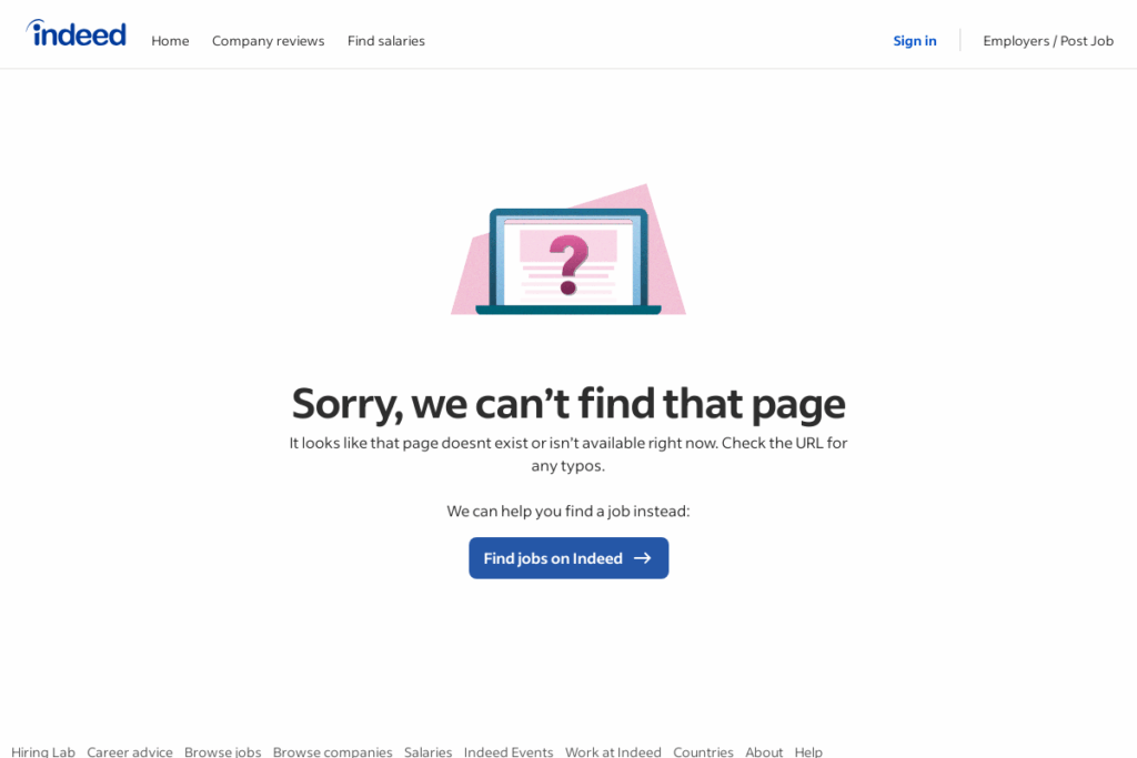 Screenshot of www.indeed.com