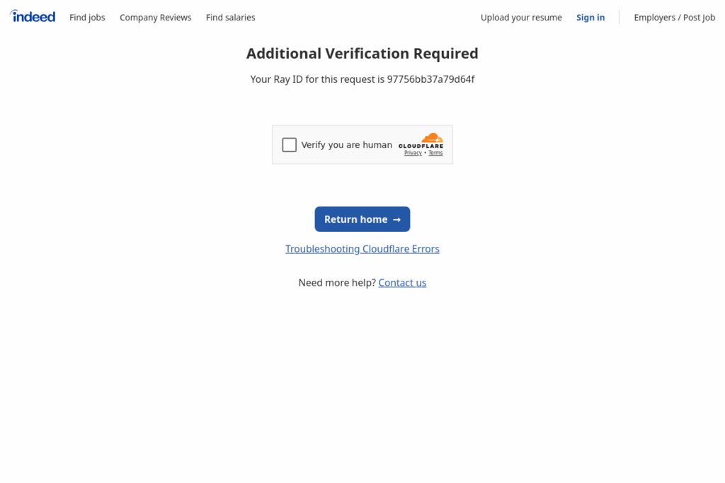 Screenshot of www.indeed.com