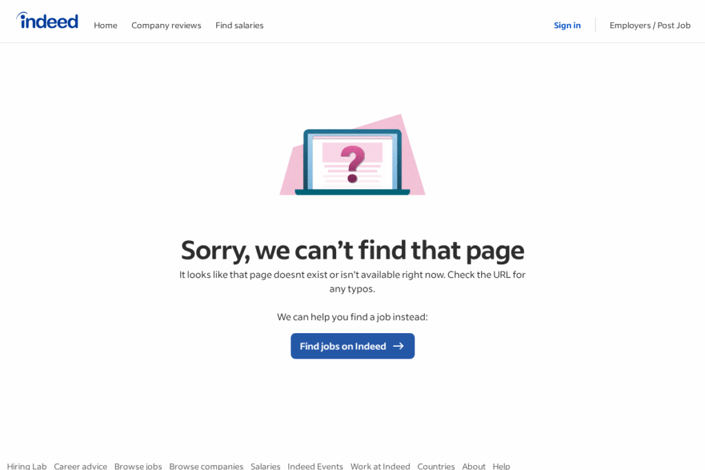 Screenshot of www.indeed.com