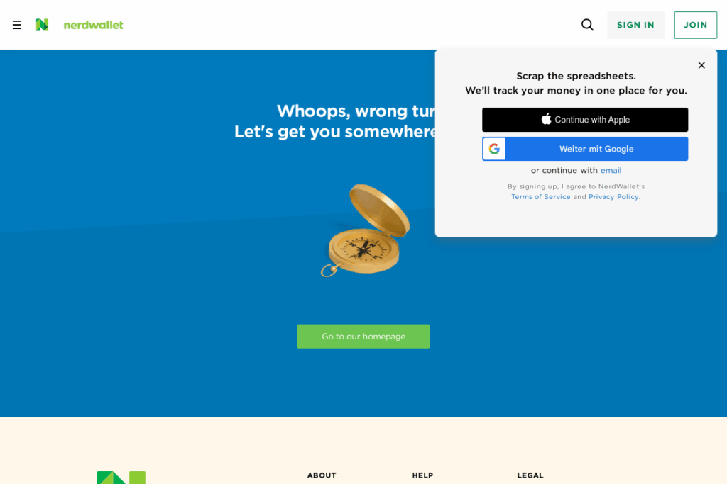 Screenshot of www.nerdwallet.com