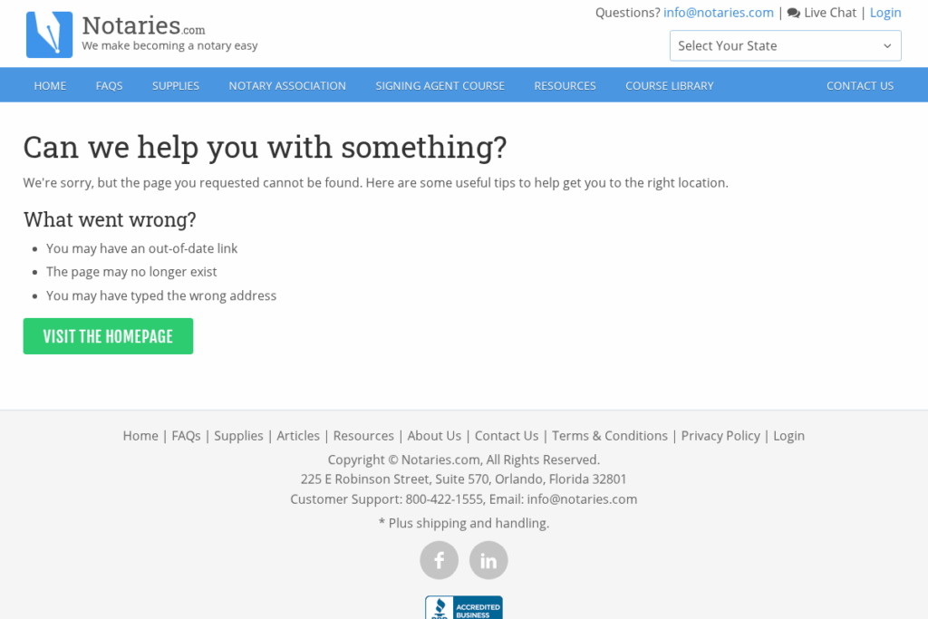 Screenshot of www.notaries.com
