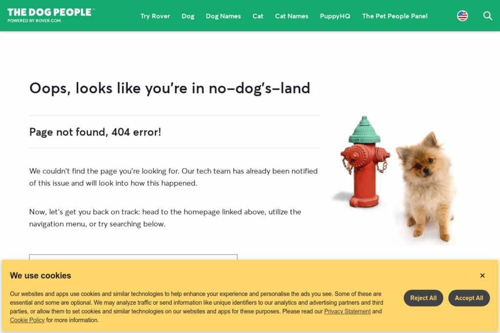Screenshot of www.rover.com