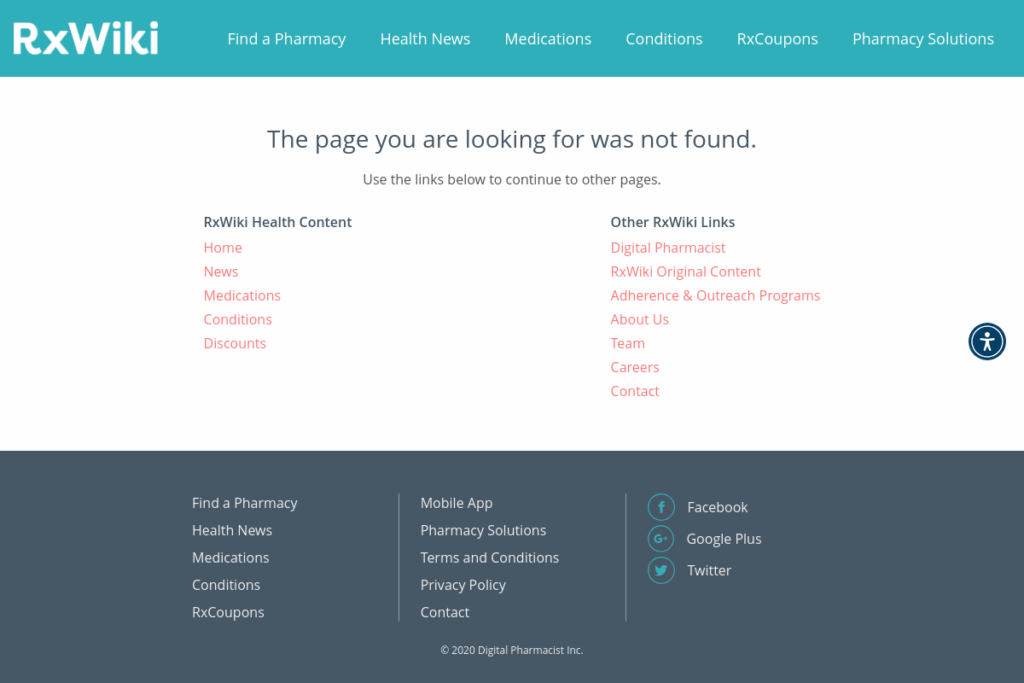 Screenshot of www.rxwiki.com