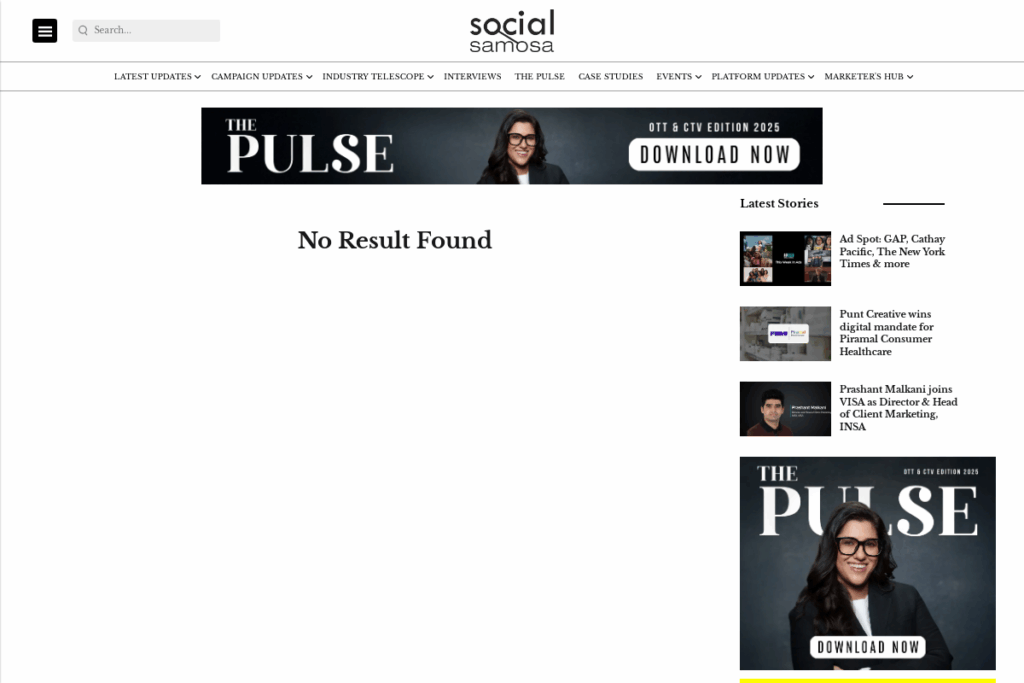 Screenshot of www.socialsamosa.com