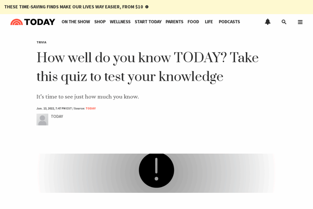 Screenshot of www.today.com