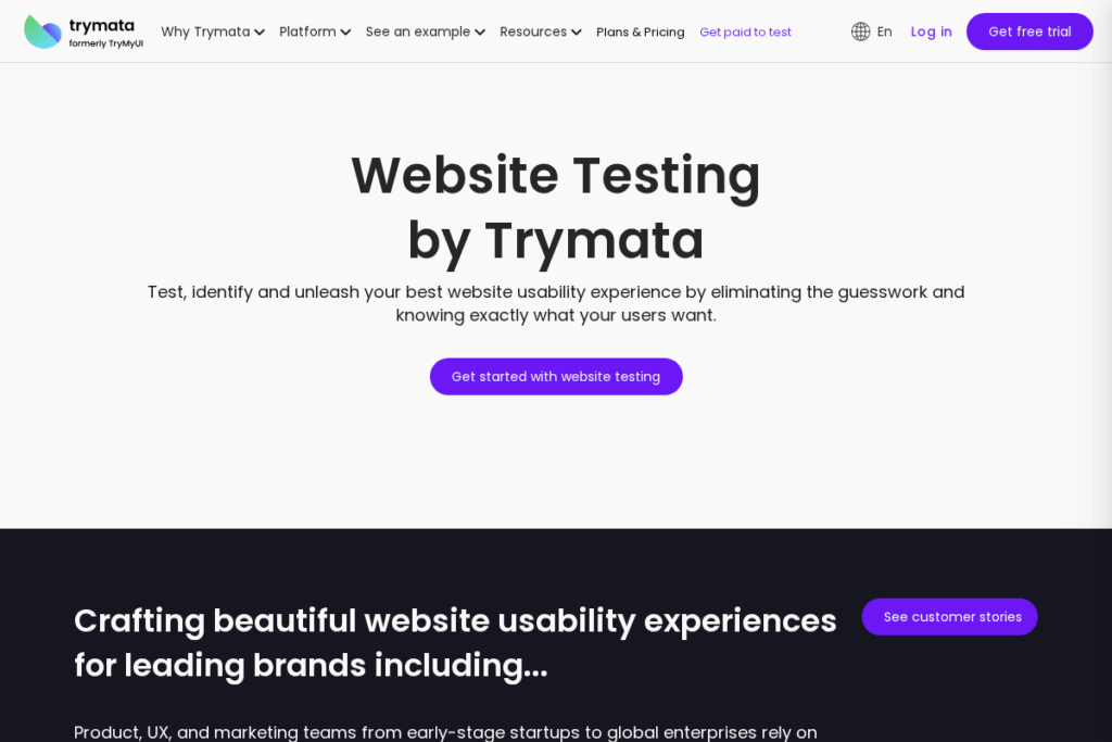 Screenshot of www.trymyui.com