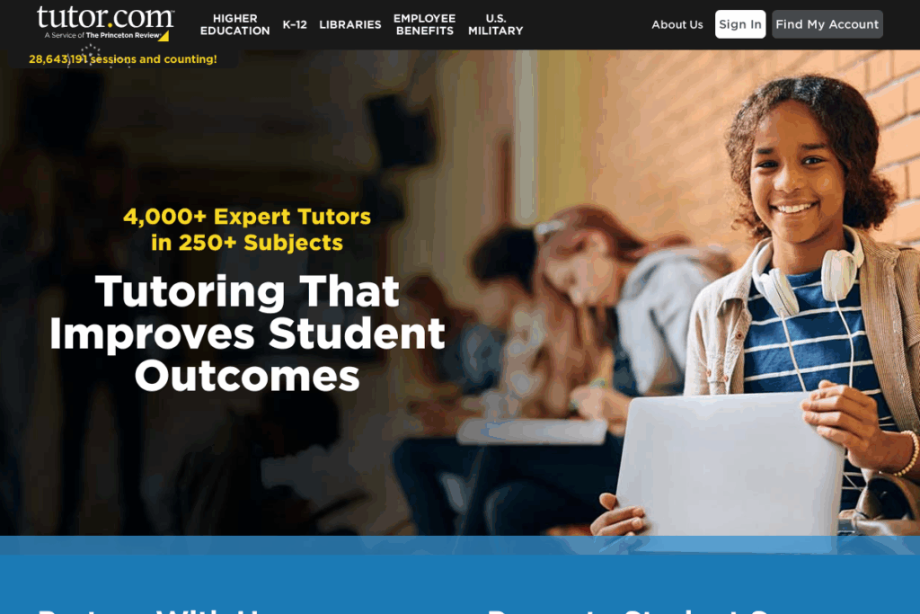 Screenshot of www.tutor.com