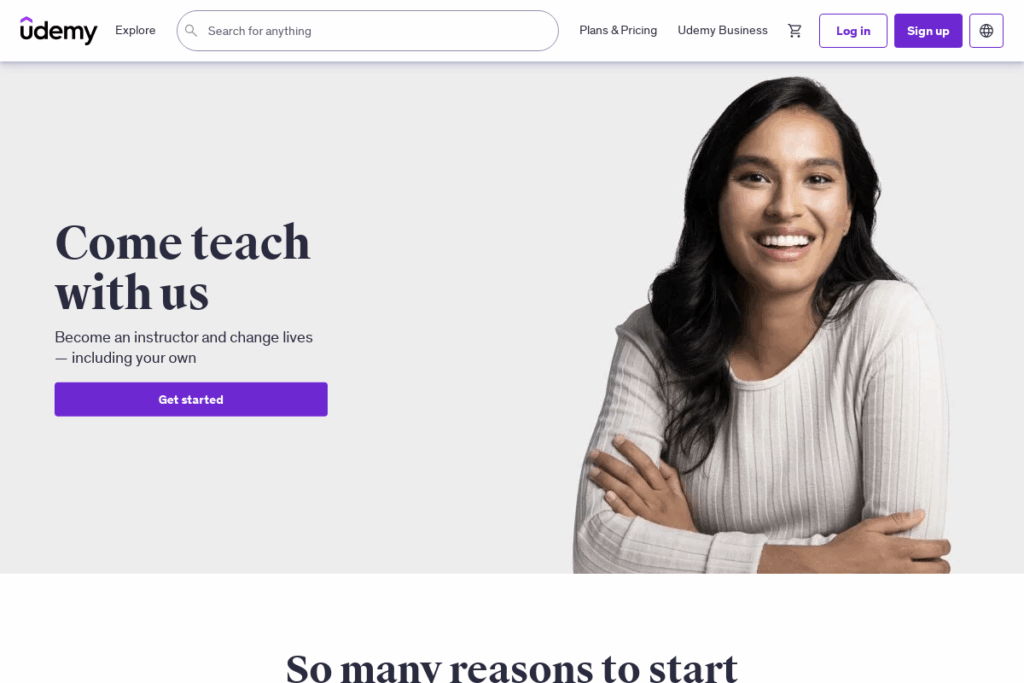 Screenshot of www.udemy.com