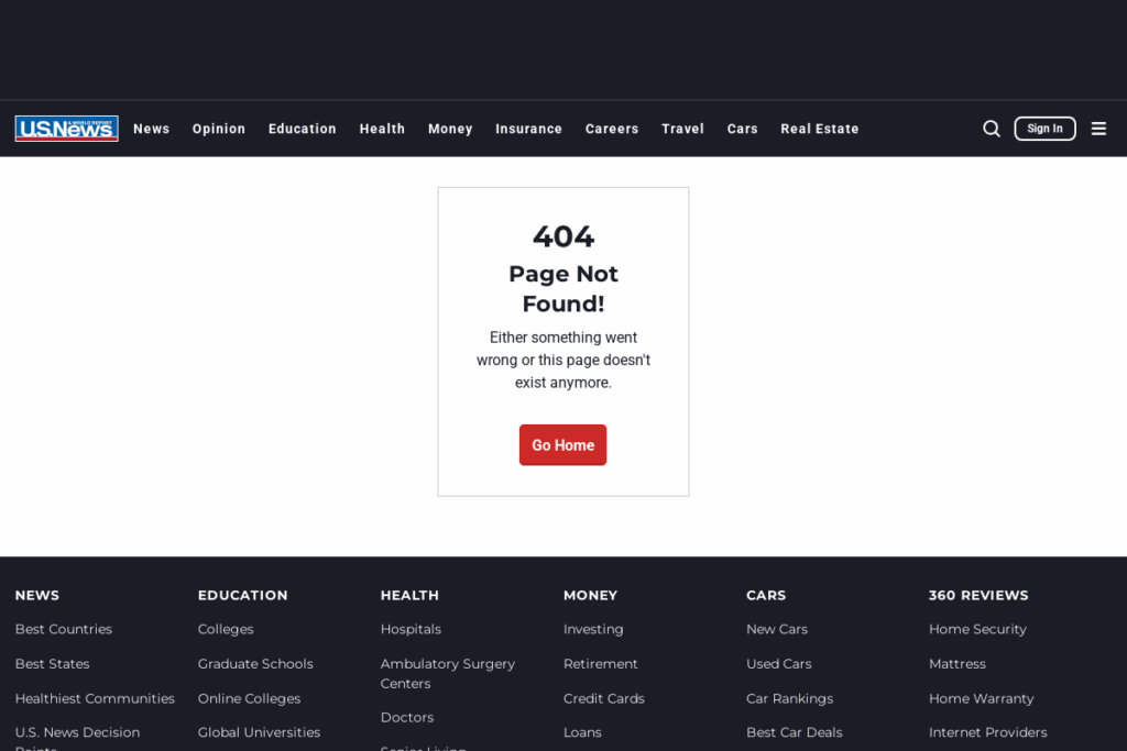 Screenshot of www.usnews.com