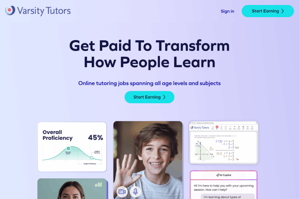 Screenshot of www.varsitytutors.com