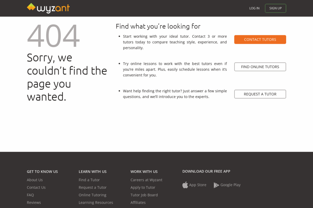 Screenshot of www.wyzant.com
