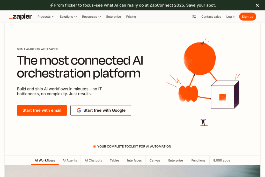 Screenshot of zapier.com