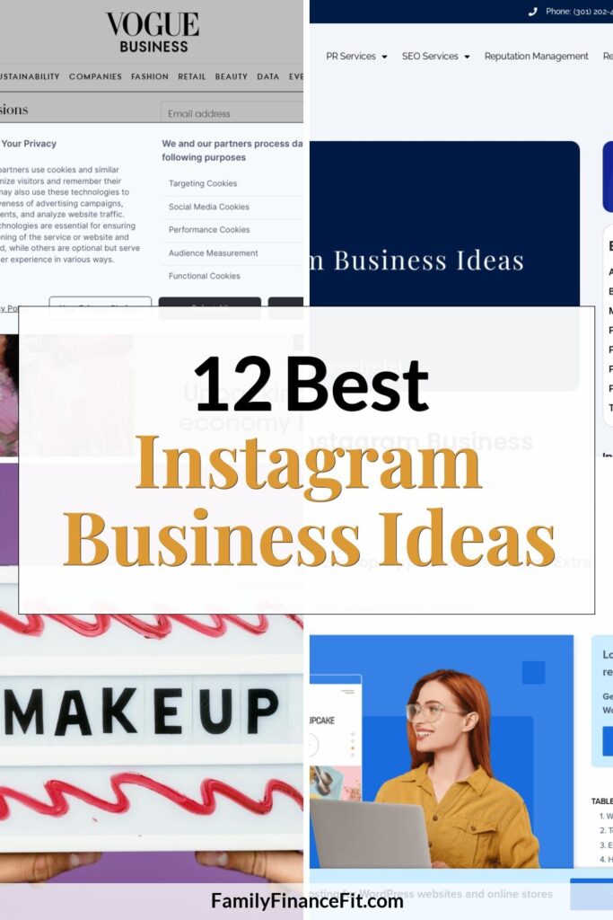 12 Business Ideas for Instagram to Fuel Your Online Venture Pinterest Pin Image