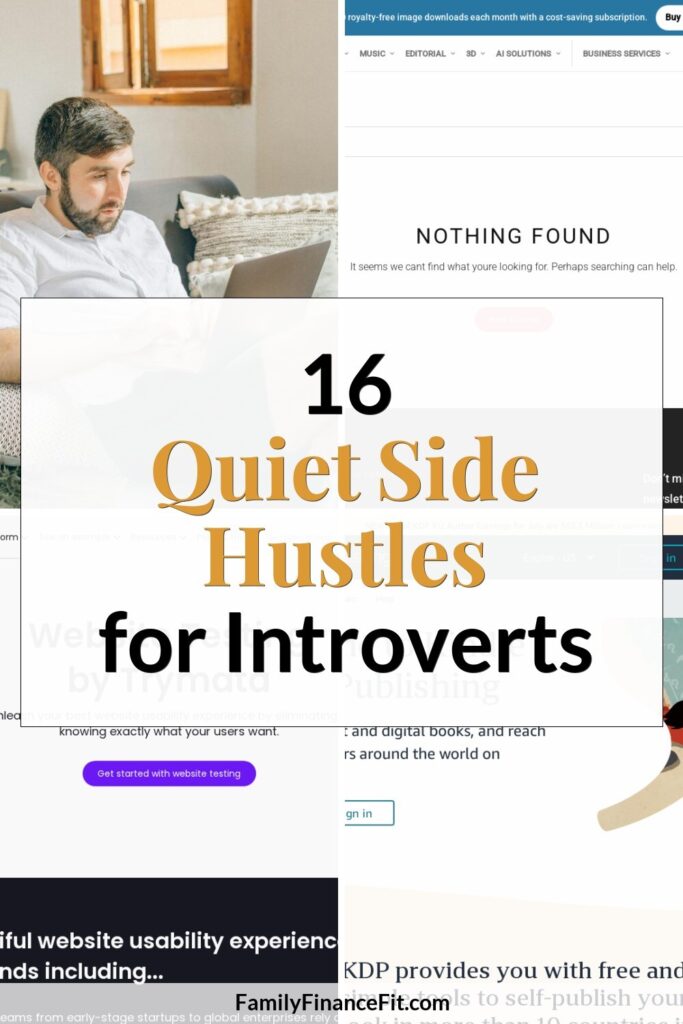 16 Side Hustles for Introverts: Quiet Ways to Earn Big Pinterest Pin Image