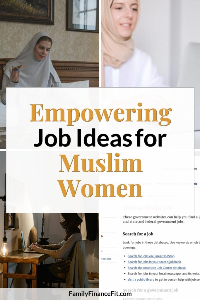 Flexible and Empowering Jobs for Muslim Women: Building Income on Your Terms Pinterest Pin Image