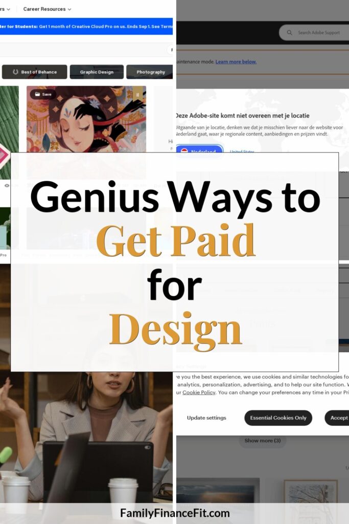 How to Get Paid for Design: Turning Creativity into a Profitable Side Hustle Pinterest Pin Image