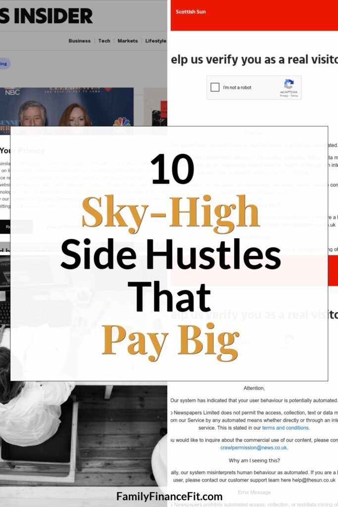 Jobs That Pay Millions: Side Hustles That Can Scale Sky High Pinterest Pin Image