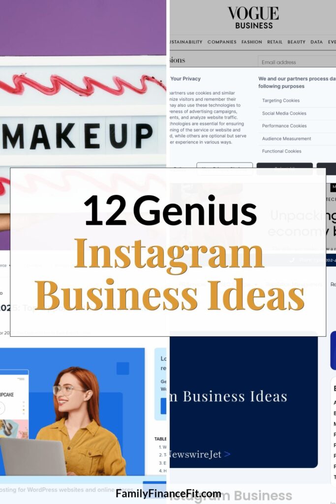 12 Business Ideas for Instagram to Fuel Your Online Venture Pinterest Pin Image