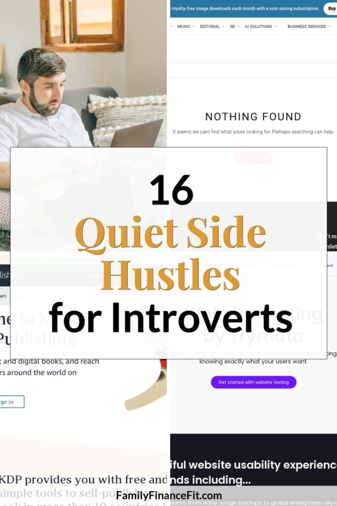 16 Side Hustles for Introverts: Quiet Ways to Earn Big Pinterest Pin Image