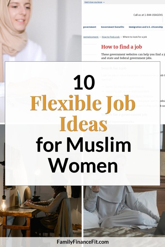 Flexible and Empowering Jobs for Muslim Women: Building Income on Your Terms Pinterest Pin Image