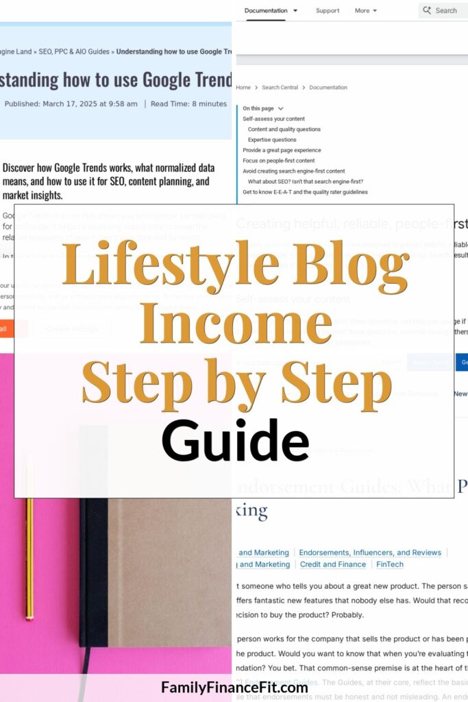 How Lifestyle Blogs Make Money: A Practical Step by Step Guide Pinterest Pin Image