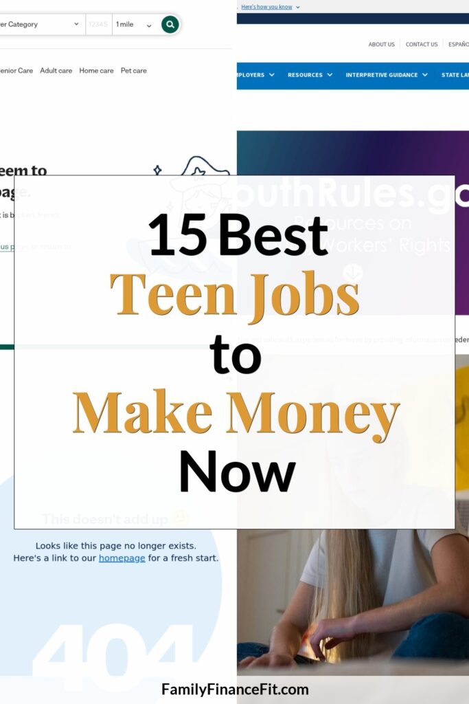Top Jobs for Under 18: Earning Money Before Adulthood Pinterest Pin Image