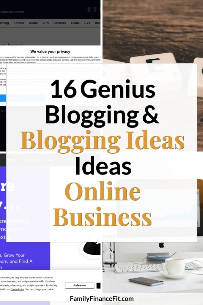 16 Startup Business Ideas in Blogging & Online Business Pinterest Pin Image