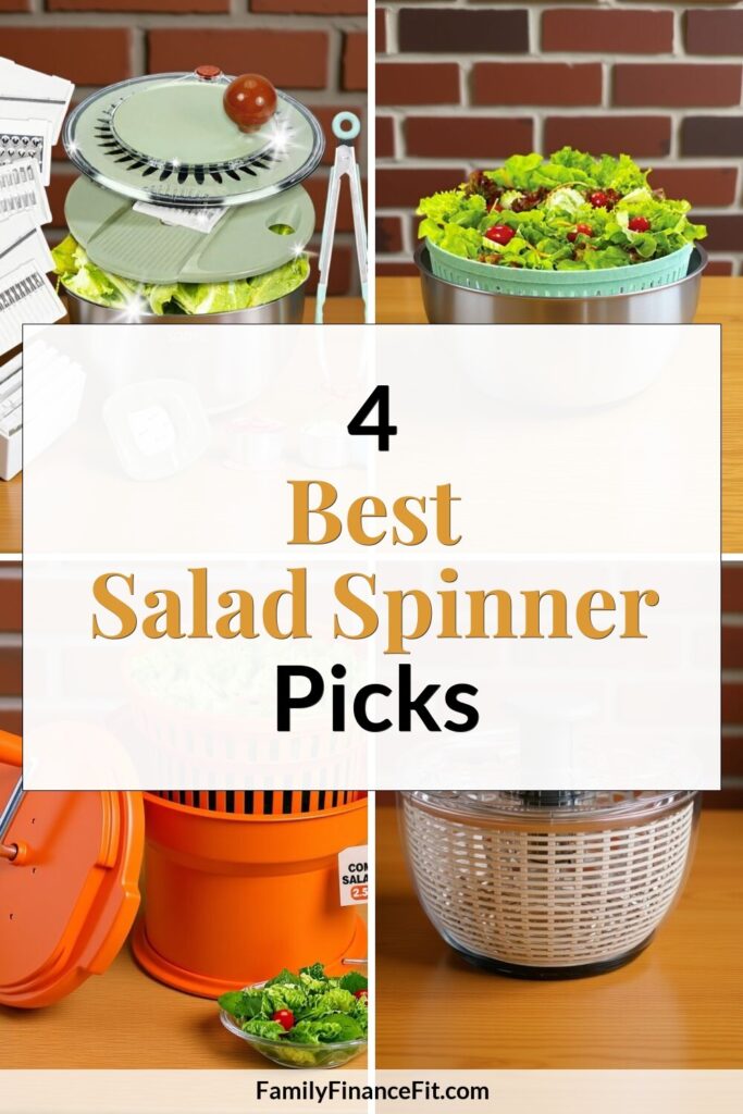 4 Best Salad Spinners Pinterest Pin Image