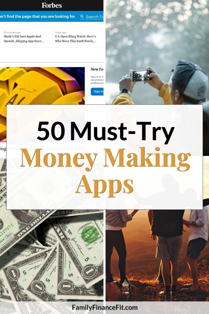 50 Apps to Make Money Online: Your Essential Guide to Top Side Hustles Pinterest Pin Image