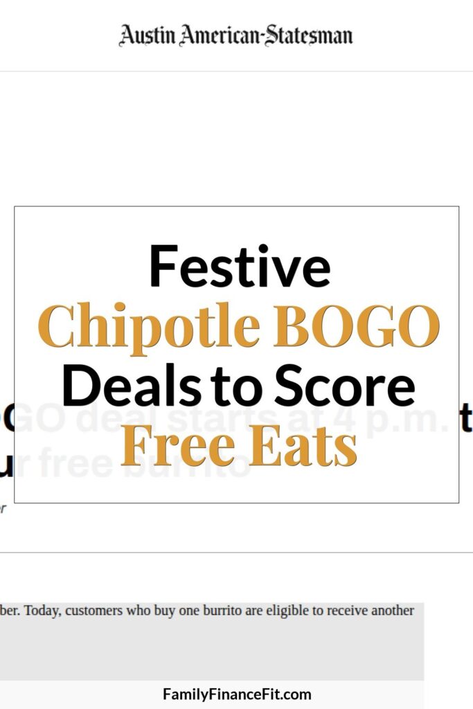 Chipotle BOGO Free Food December Deals Draw Crowds for Festive Savings Pinterest Pin Image