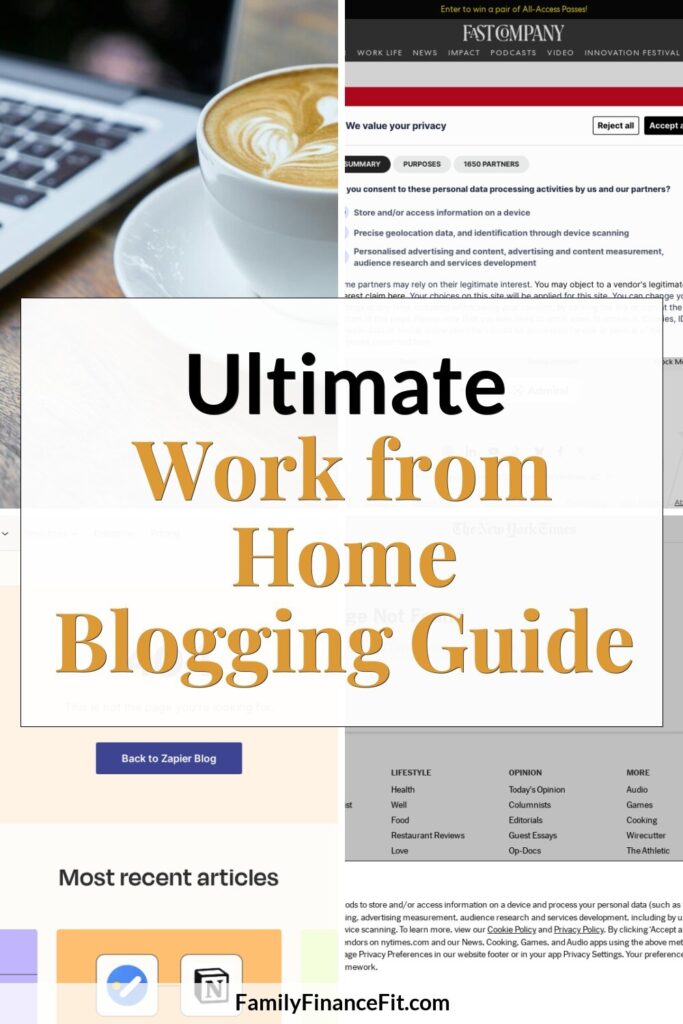 Embracing the Work from Home Lifestyle: Your Guide to Blogging and Online Business Success Pinterest Pin Image