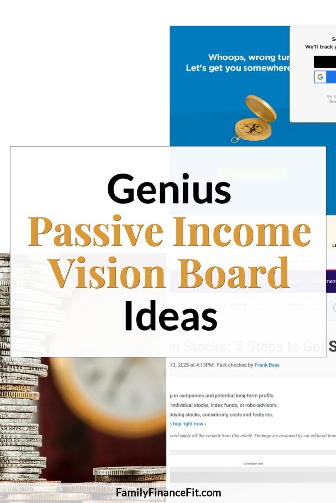 How to Create a Passive Income Vision Board for Investing and Wealth Pinterest Pin Image