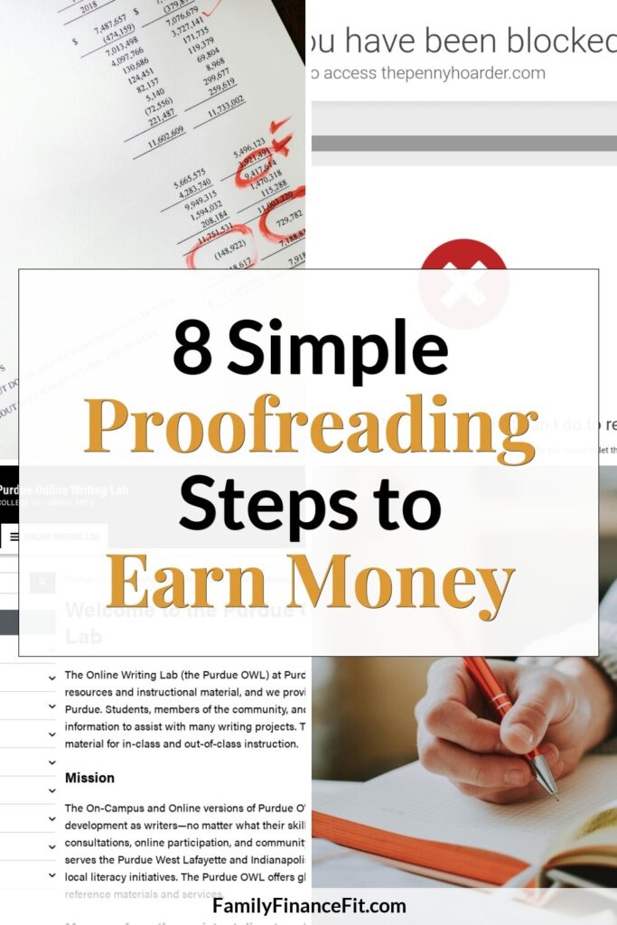 How to Get Paid to Correct Errors: An 8-Step Guide to Earning Money as a Proofreader Pinterest Pin Image